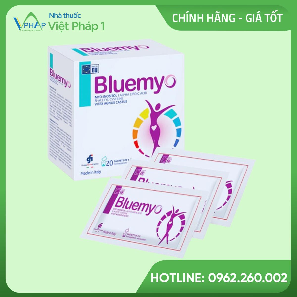 Hình ảnh: Hộp 20 gói bột uống Bluemyo