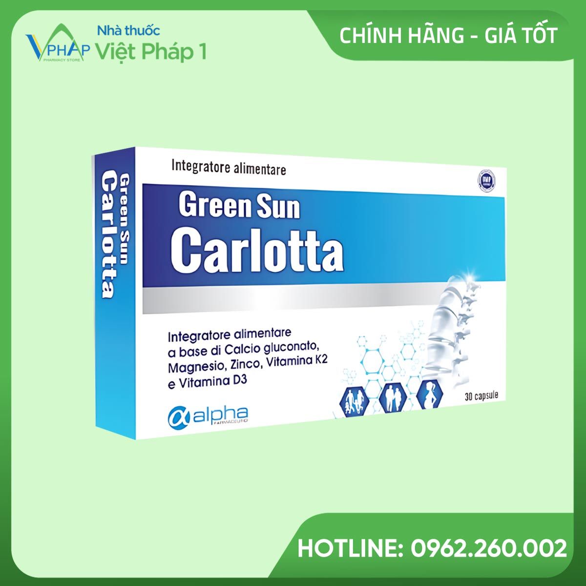 Hình ảnh hộp sản phẩm Green Sun Carlotta