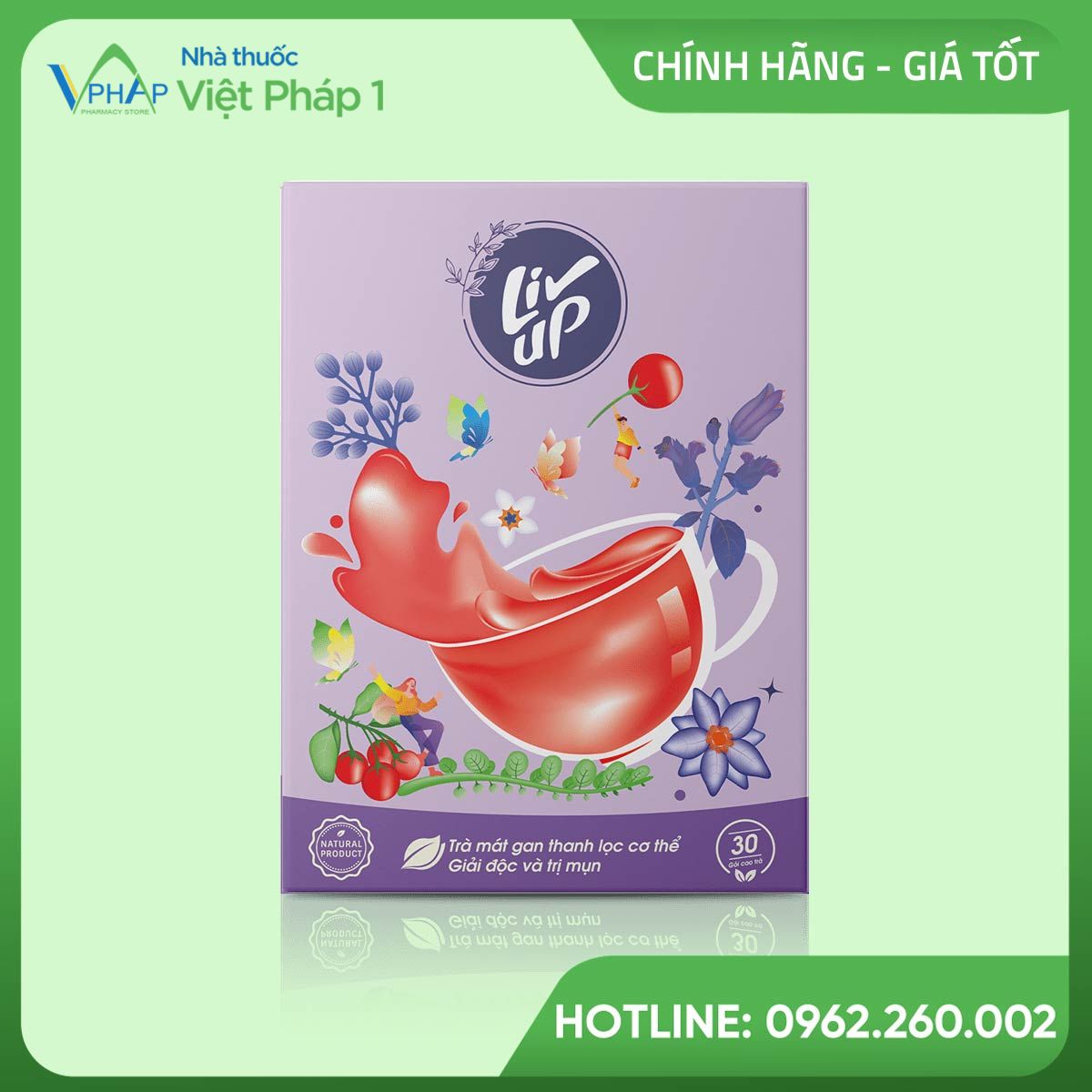 Hình ảnh: Hộp 30 gói bột uống Cao trà LivUP