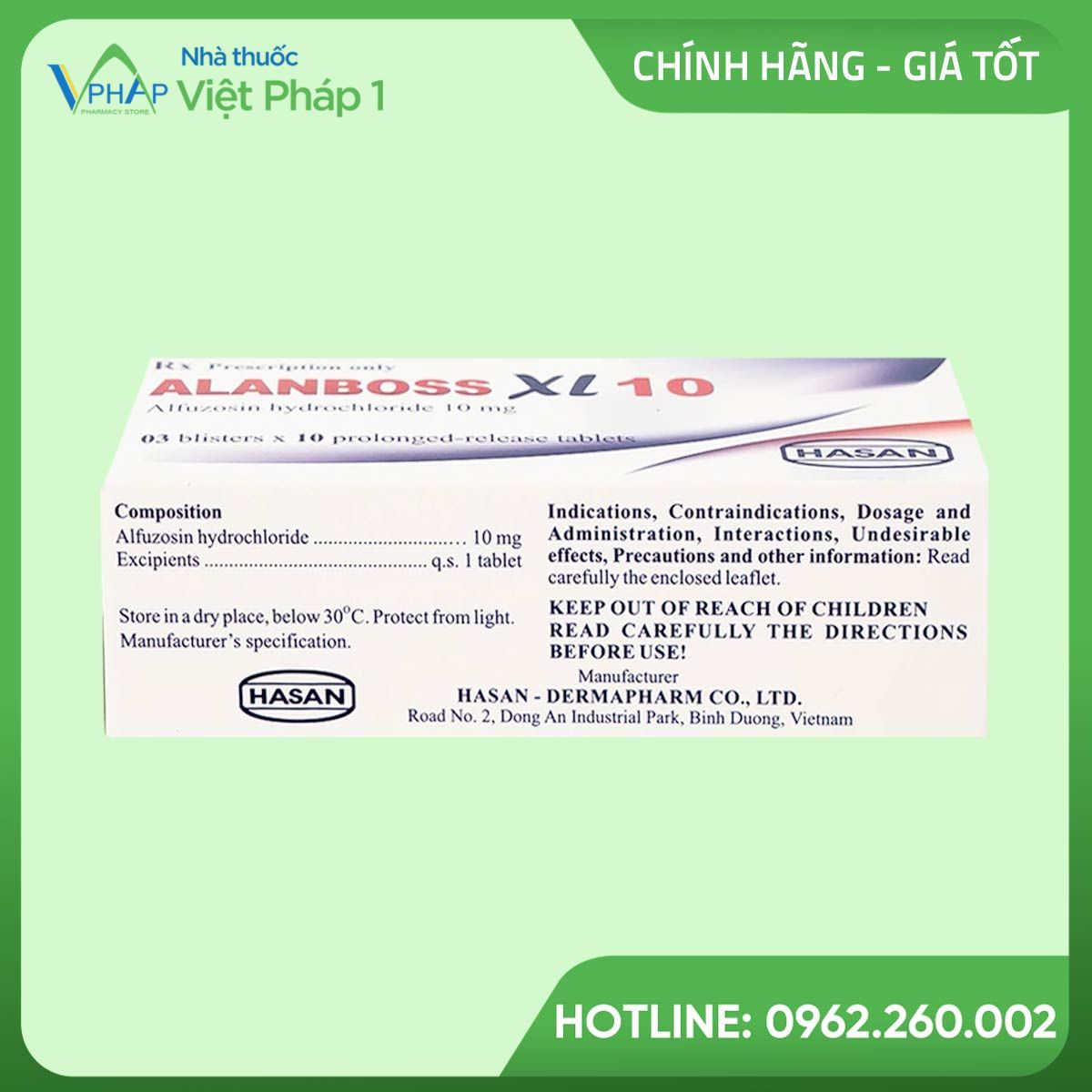 Thông tin sản phẩm thuốc AlanBoss XL 10