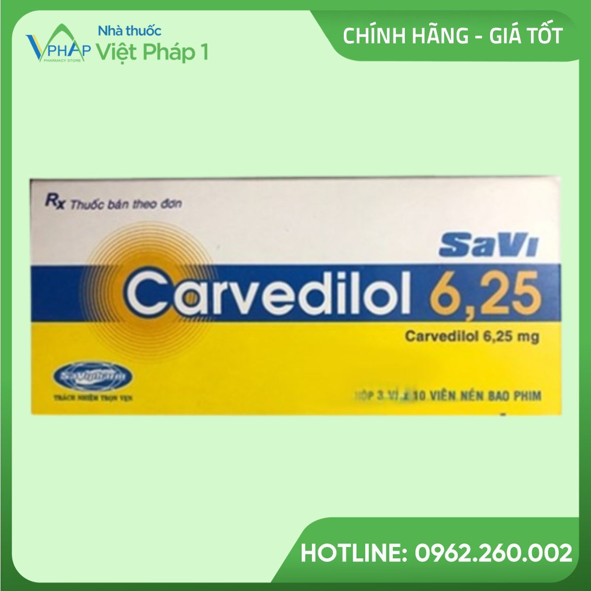 Ảnh hộp thuốc Carvedilol