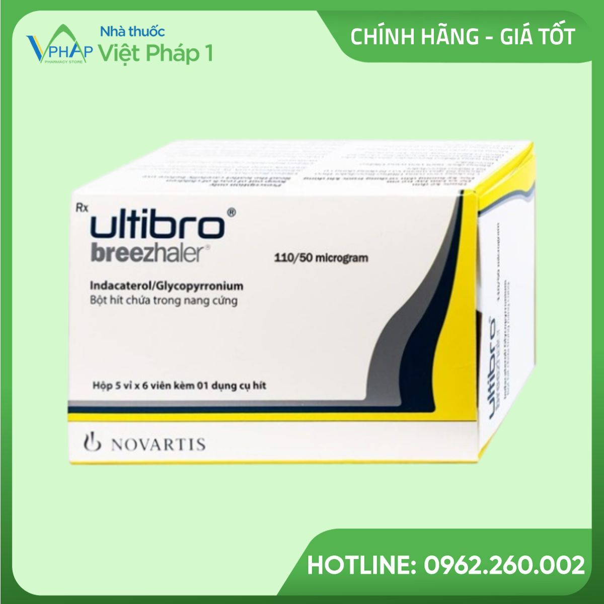Hình ảnh hộp Ultibro Breezhaler 110/50 mcg