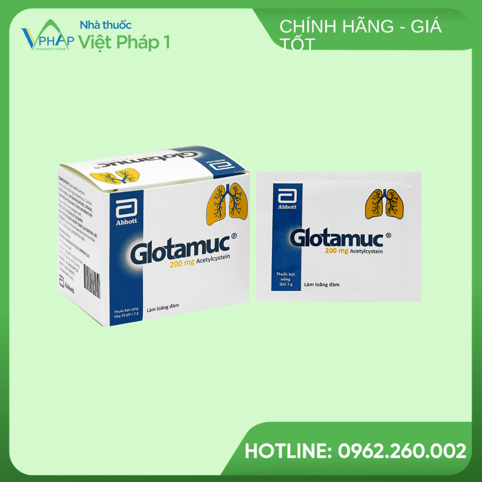 Hộp và gói thuốc Glotamuc