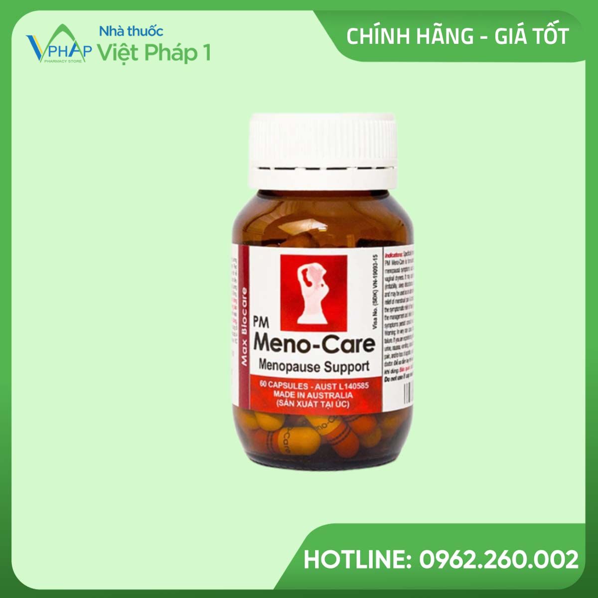 Thuốc PM Meno-Care được sử dụng trong điều trị các triệu chứng và rối loạn liên quan đến chu kỳ kinh nguyệt.