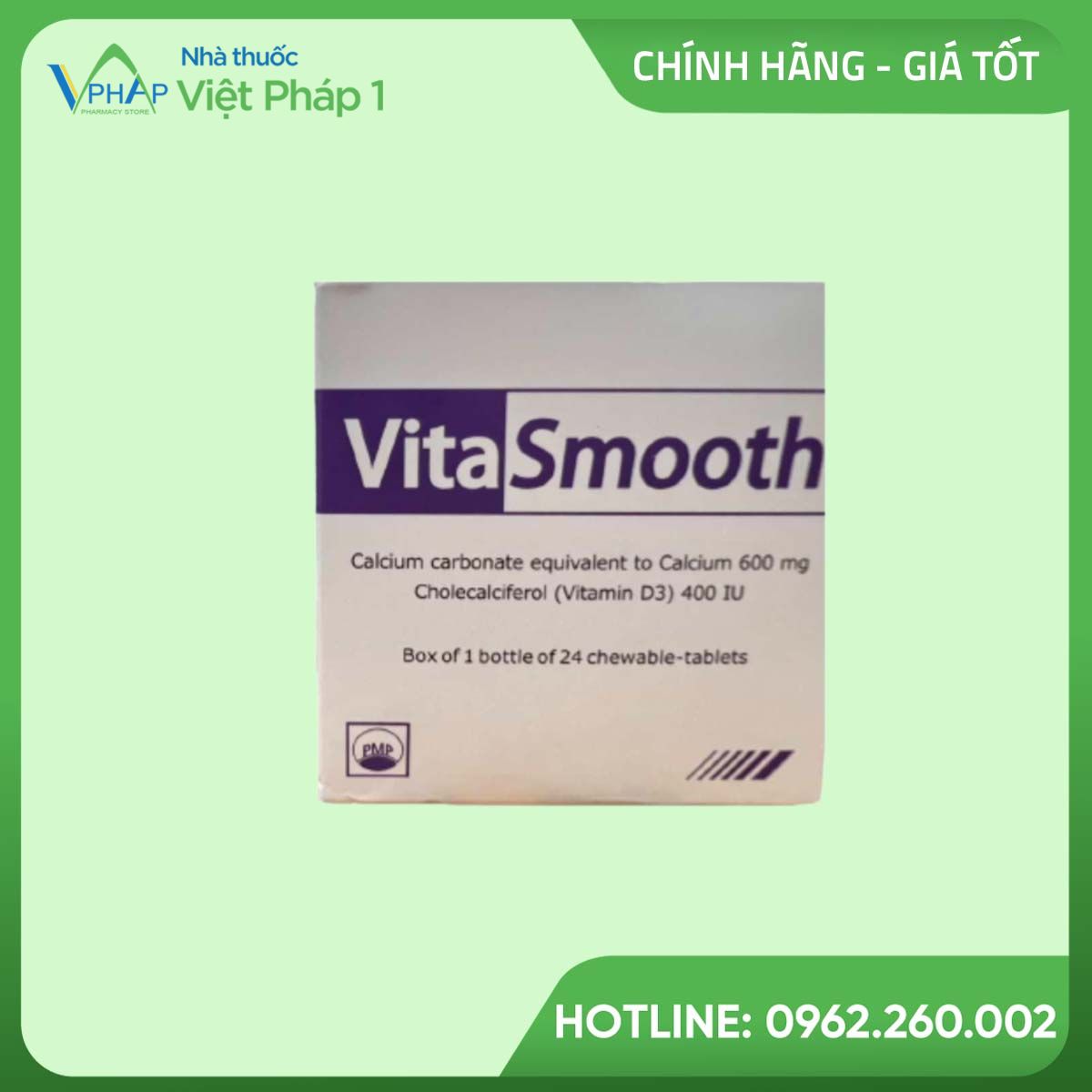 Vitasmooth được chỉ định sử dụng trong phòng và điều trị loãng xương ở người lớn và còi xương ở trẻ em