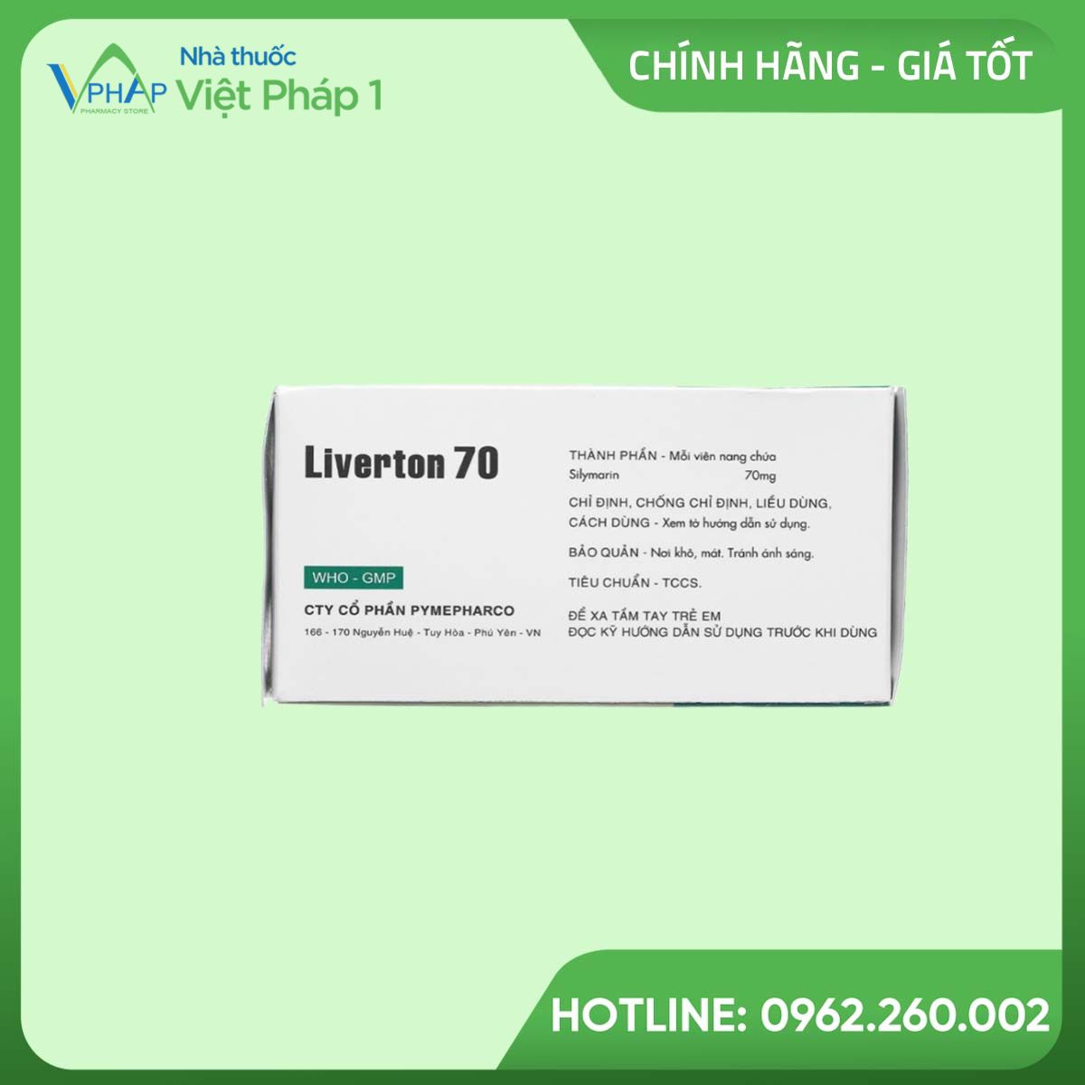 Một số thông tin về thuốc Liverton 70