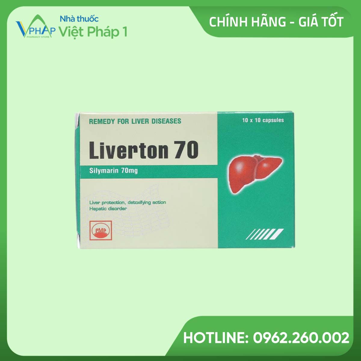 Thuốc Liverton 70mg có thành phần chính là Silymarin