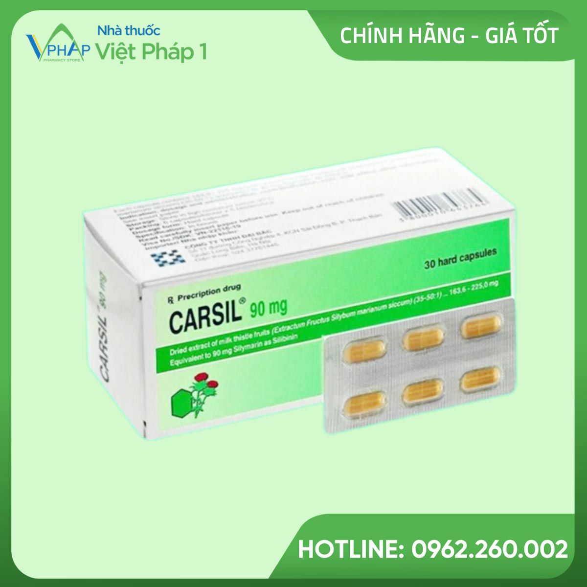 Thuốc Carsil 90mg điều trị bệnh gan