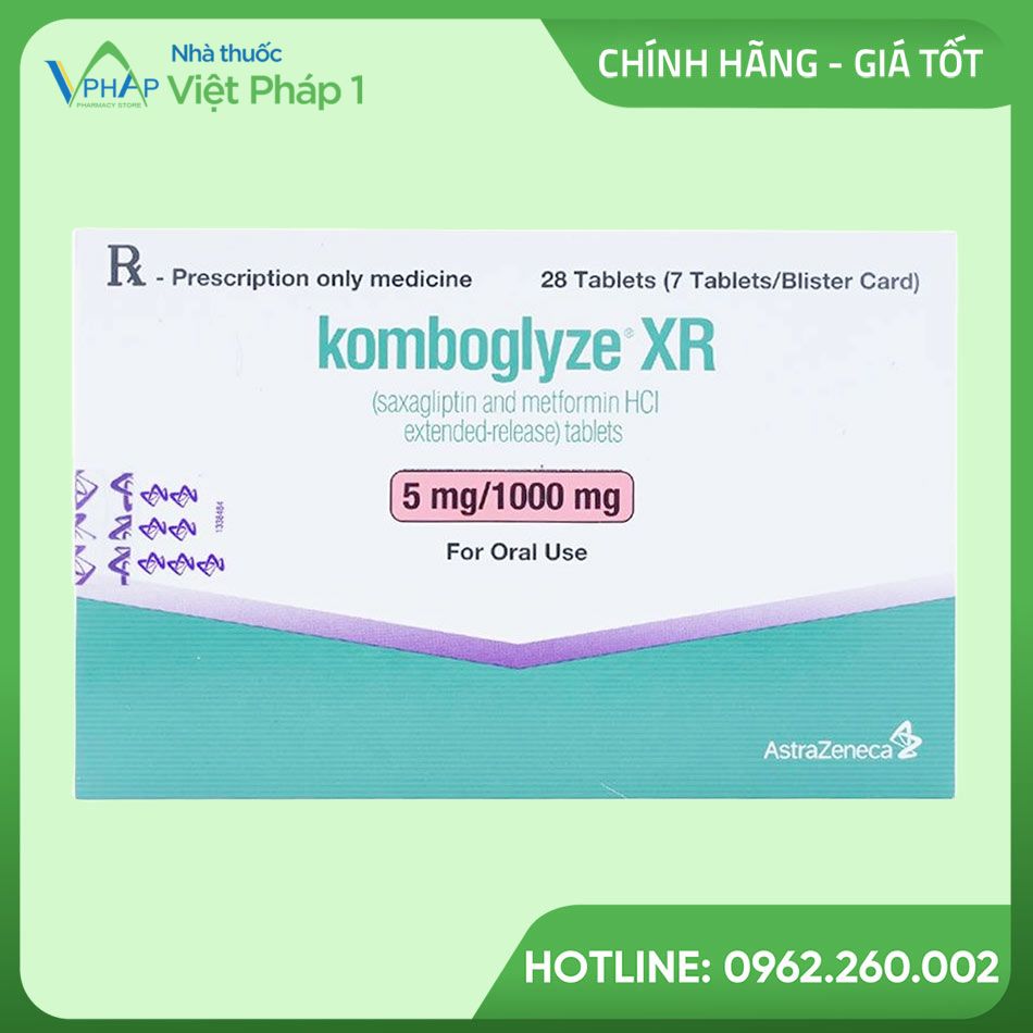 Thuốc kê đơn Komboglyze Xr 5mg/ 1000mg