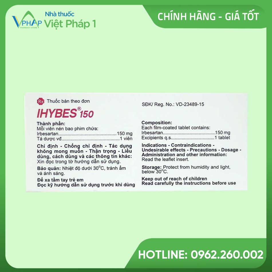 Thông tin thuốc Ihybes 150