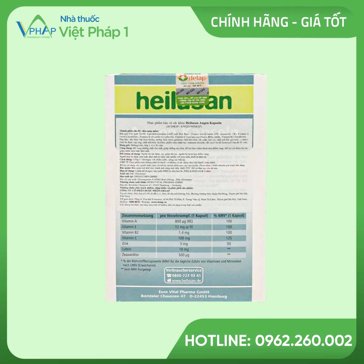 Thành phần trong viên nang
