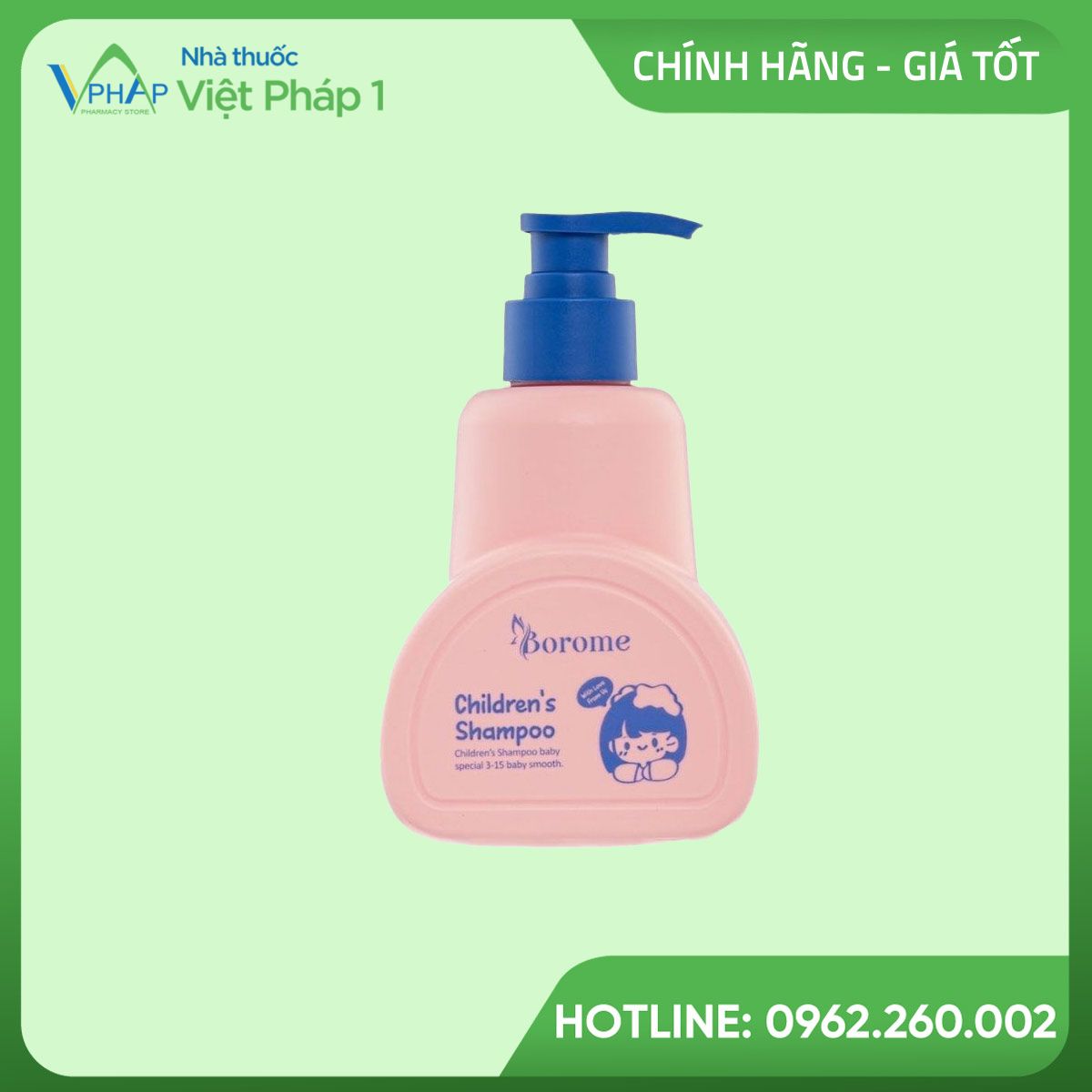 Hình ảnh chai dầu gội Borome 335ml