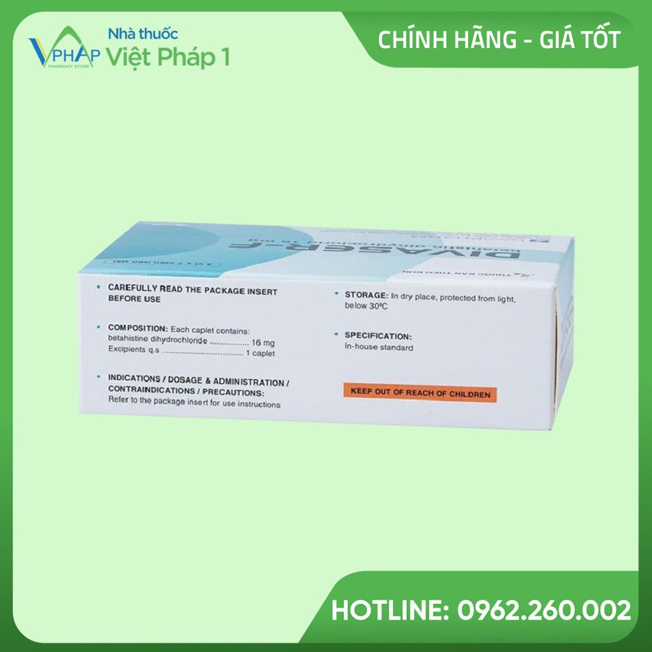 Thông tin của thuốc
