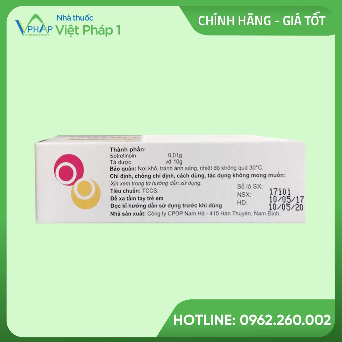 Thành phần tuýp 10g