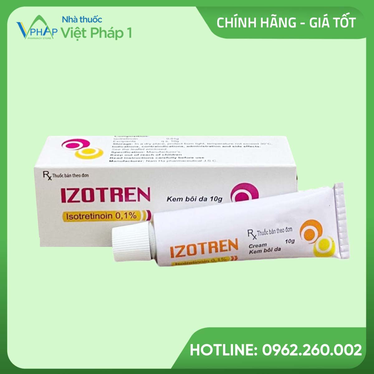 Thuốc bôi mụn Izotren