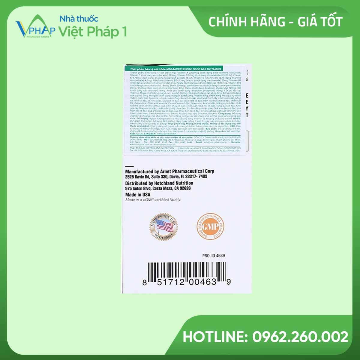 Hộp chứa 1 lọ 60 viên