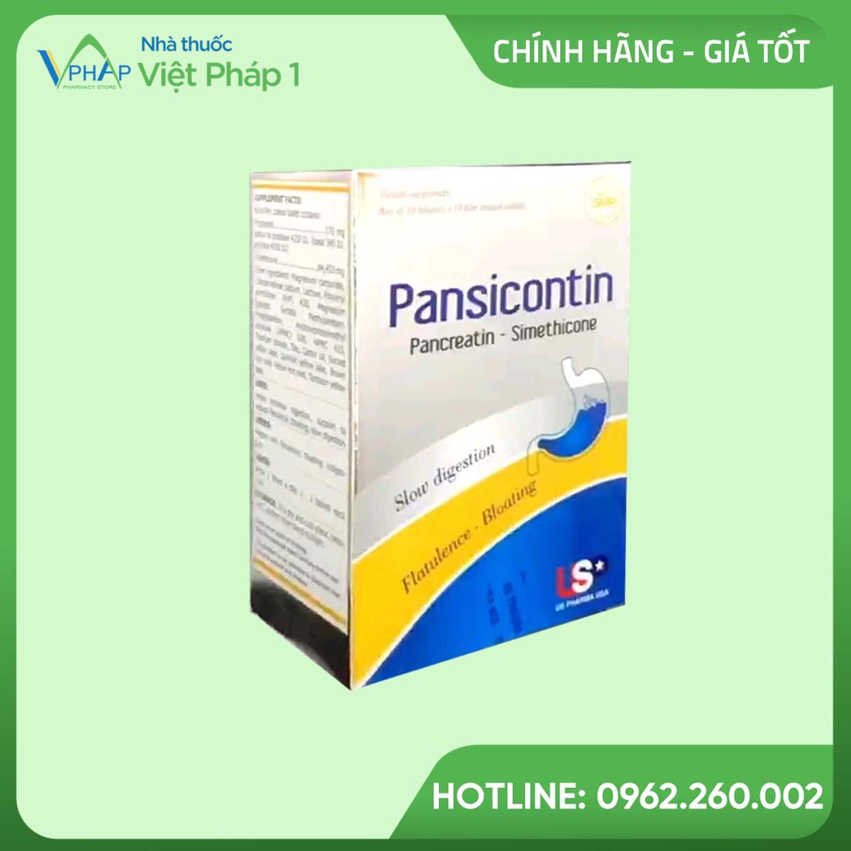 Pansicontin hộp 10 vỉ 10 viên