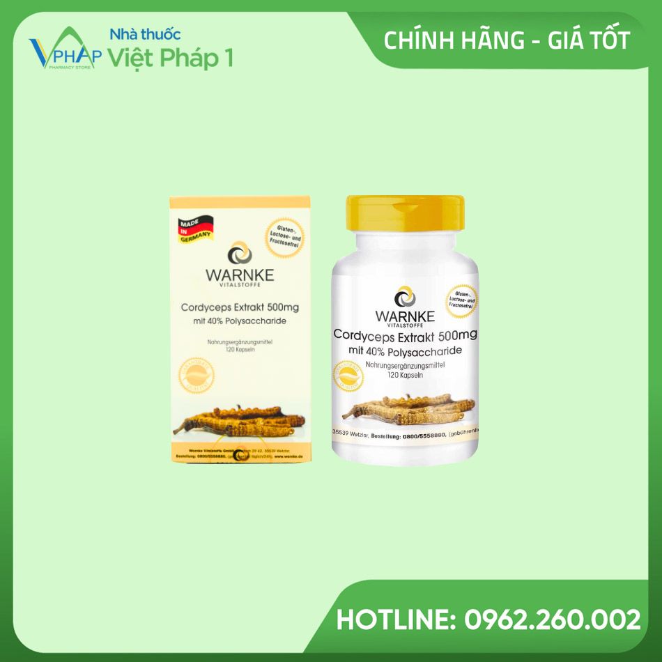 Hình ảnh sản phẩm Cordyceps Extrakt 500mg Warnke