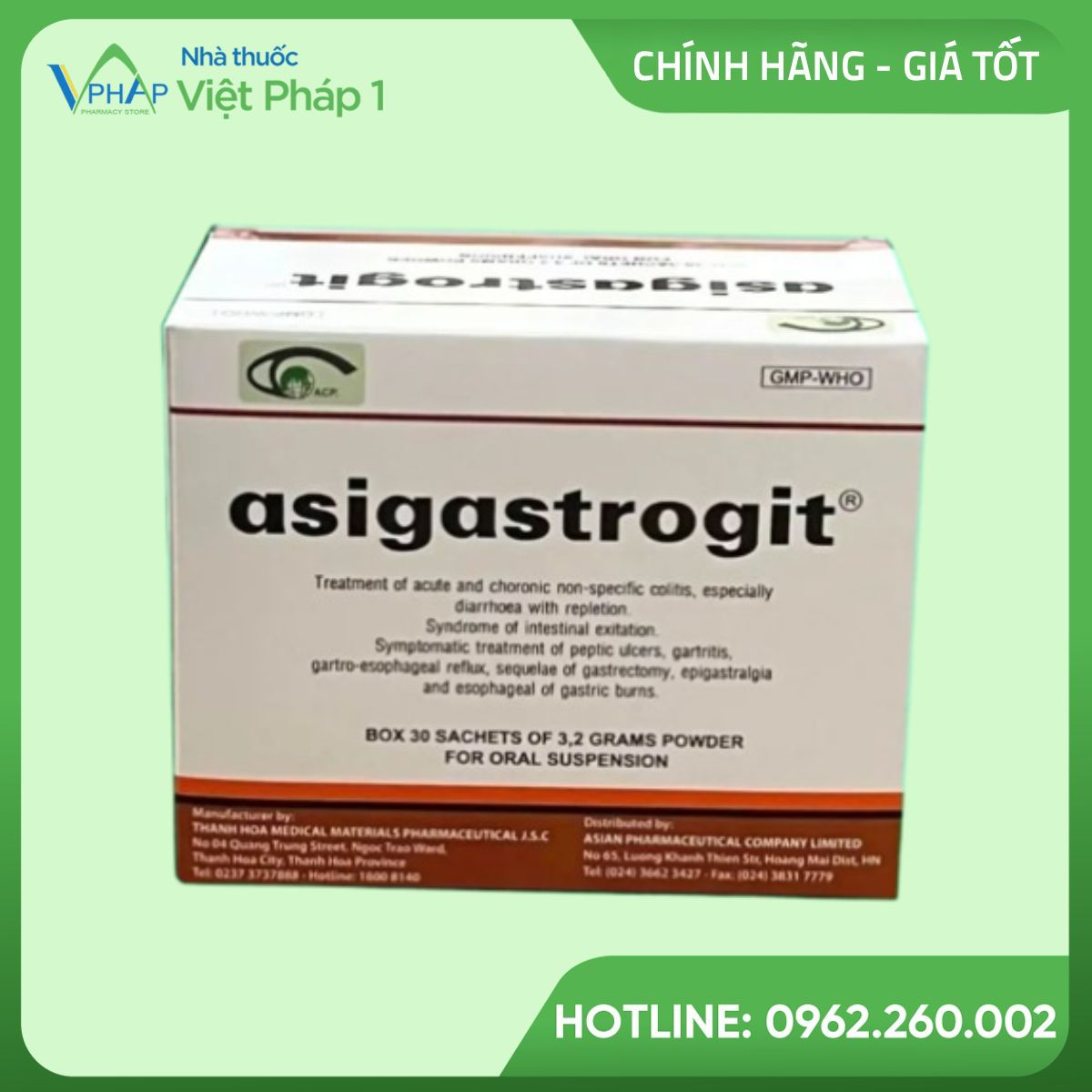 Hình ảnh hộp thuốc Asigastrogit
