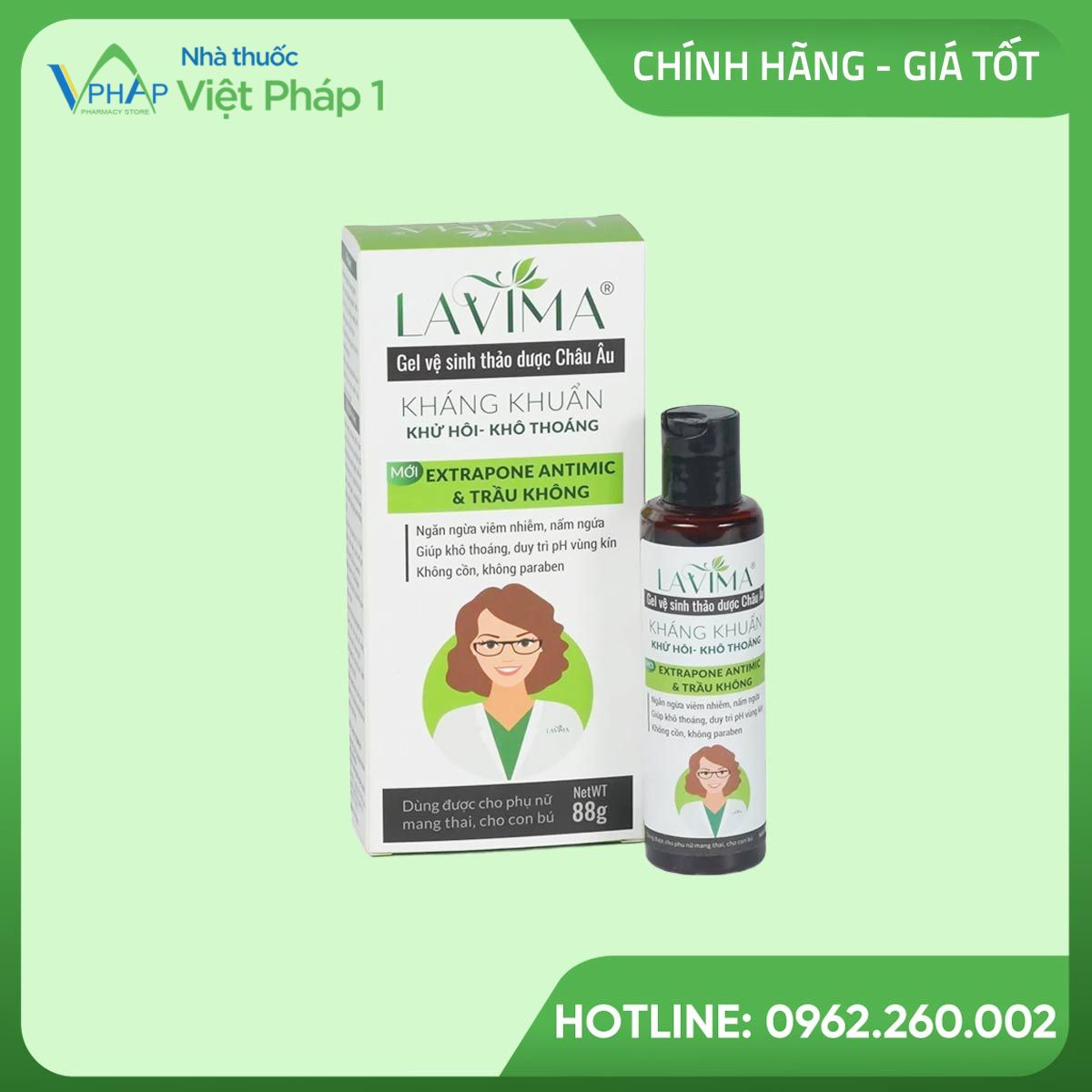 Hộp và lọ Extrapone Antimic LAVIMA