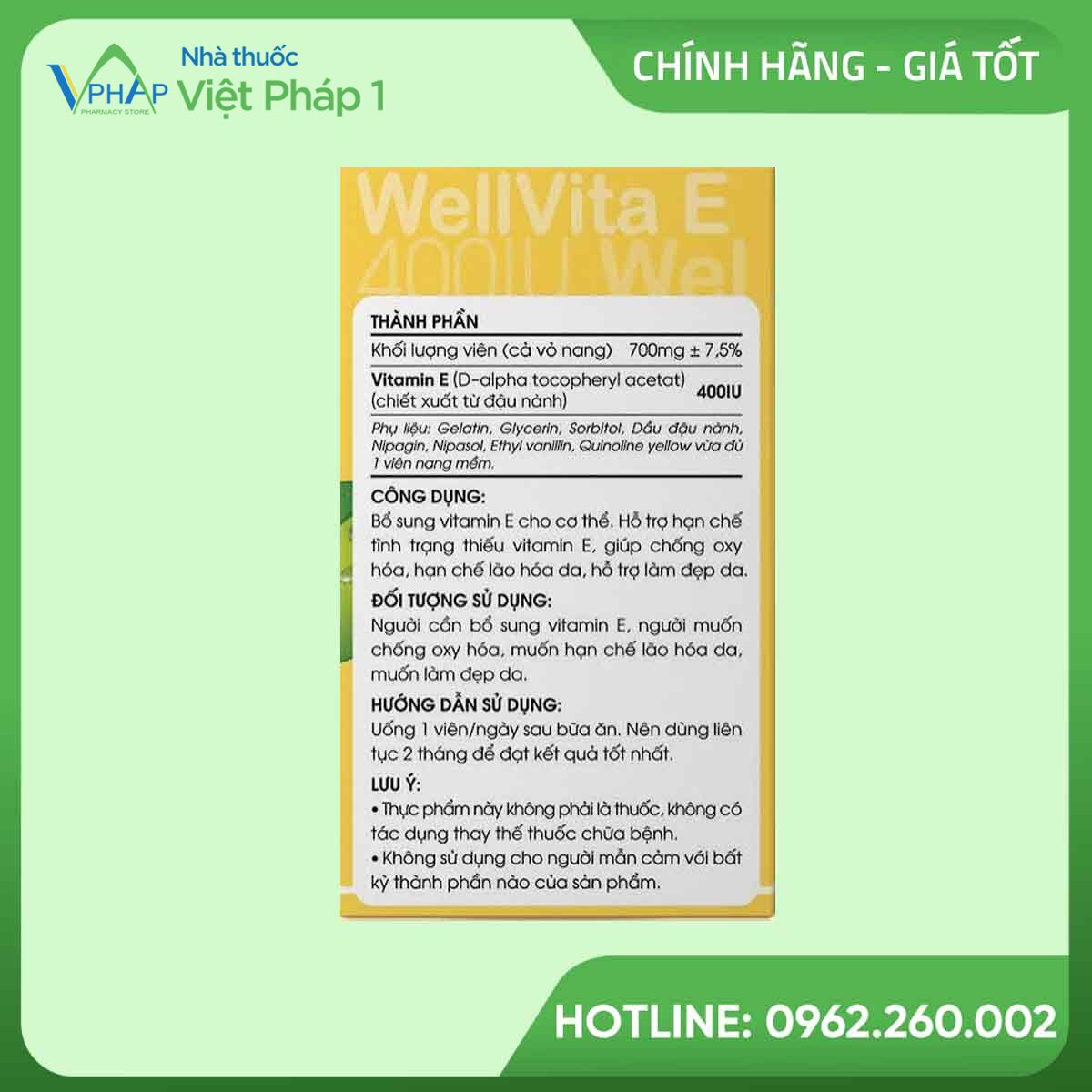 Thành phần của sản phẩm
