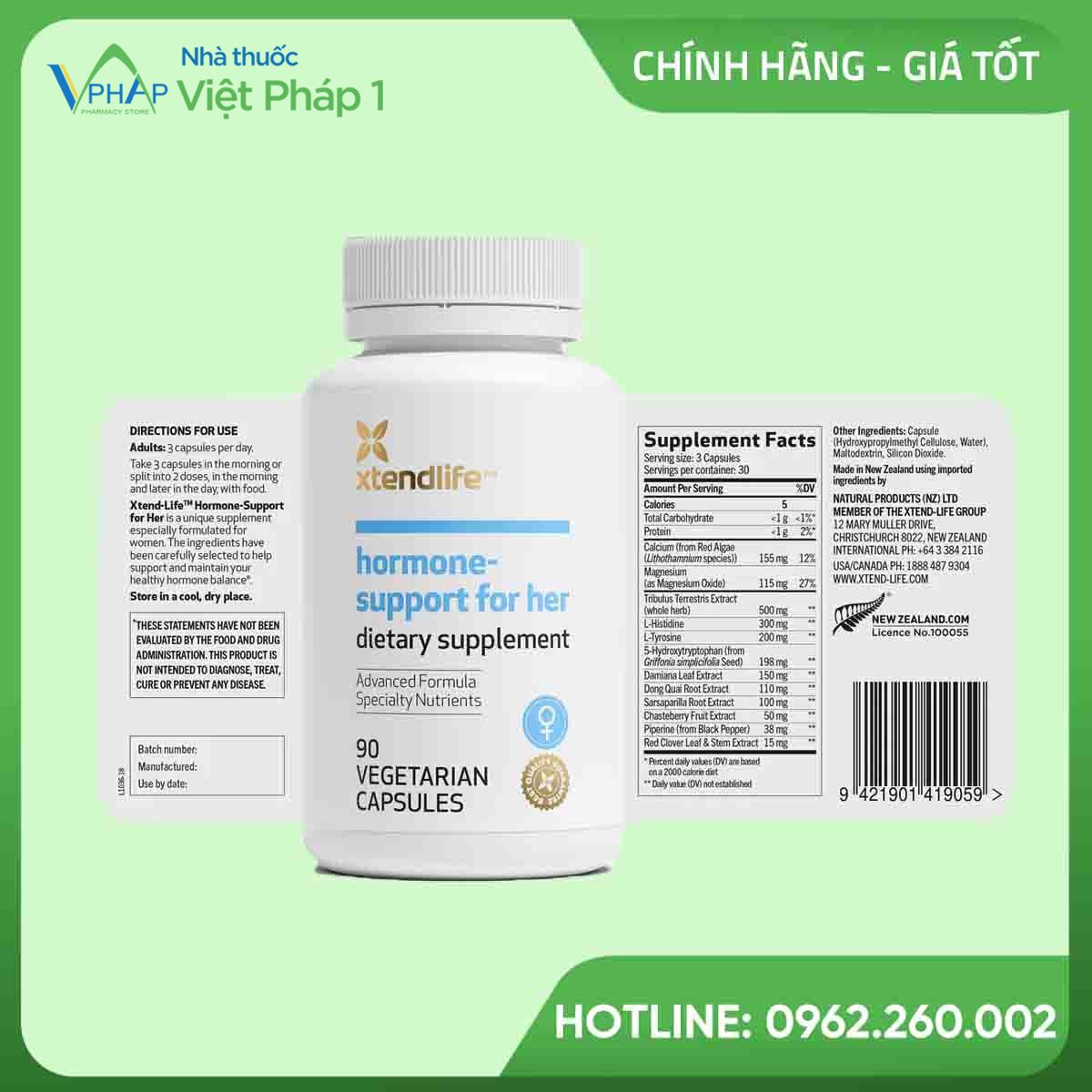 Thành phần trong mỗi viên uống